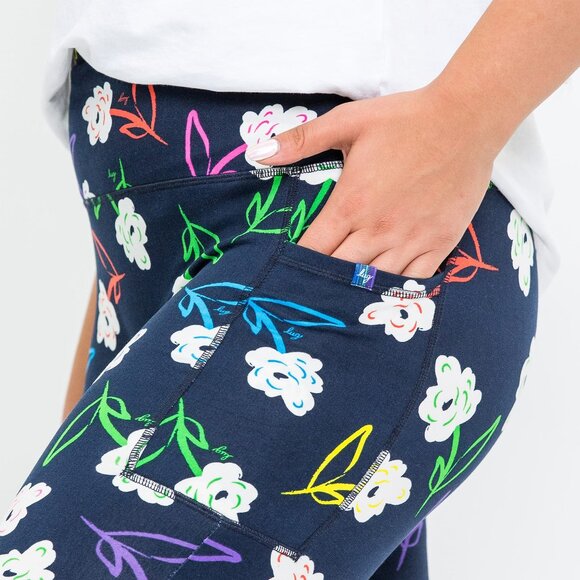 lug ankle leggings luggings bright floral small - Picture 3 of 3